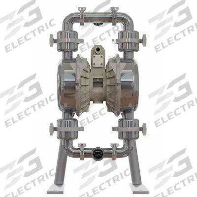 VERSAMATIC Double Diaphragm Pump: 316 Stainless Steel, 2 in, Tri-Clamp, 147 gpm - 3-A Certified AODD Pumps