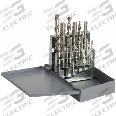 CHICAGO-LATROBE Drill Bit and Tap Set: 18 Pc - Drill Bit & Hand Tap Sets