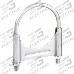 NICKSON EXHAUST SOLUTIONS Exhaust Clamp: U-Bolt Clamp, 4 in Compatible Pipe Dia - Max, Steel (MPN 510400). Key specifications — Finish: Zinc Plated; Brand: NICKSON EXHAUST SOLUTIONS; Material: Steel.