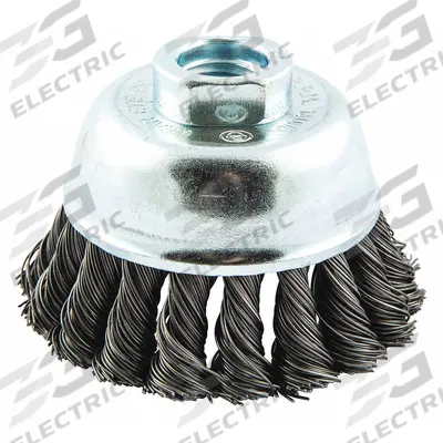 APPROVED VENDOR Cup Brush: Twisted Steel, 3 in Dia, 0.02 in Fill Dia - Heavy-Cleaning Brushes for Contoured Carbon Steel Surfaces