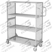 APPROVED VENDOR Stock Truck: 1,000 lb, Overall Dim. 20 in L x 53 in W x 62 in H, Fixed, 4 Shelves (MPN MC-4820). Key specifications — Caster/Wheel Configuration: (1) Swivel with Total Lock; Color: Gray; Shelf Adjustability: Fixed; Brand: APPROVED VENDOR.