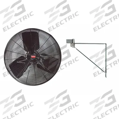 Dayton Mounted Fan: 18 in Blade Dia, 120V AC, 1/8 hp Motor HP, Wall Mount, Non-Oscillating - Standard Industrial Wall-Mount Fans
