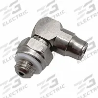 LEGRIS Push-Fit Elbow Fitting: 5 mm Pipe x 3 mm OD Size, Metric x Push-to-Connect, Brass, Silver (MPN 3299 03 19). Key specifications — Brand: LEGRIS; Thread Size A: M5.