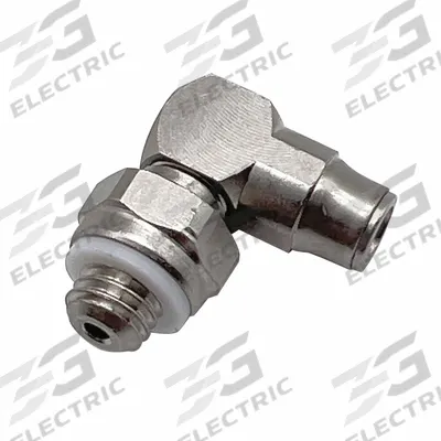 LEGRIS Push-Fit Elbow Fitting: 5 mm Pipe x 3 mm OD Size, Metric x Push-to-Connect - Nylon & Nickel-Plated Brass Tube Fittings