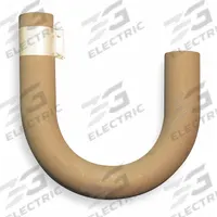 DAYTON U-Bend Fitting: Compatible with Dayton Infrared Tube Heaters, Flange-Mount (MPN 3F835). Key specifications — Product Type: Assembly Components; Compatible with Product Type: Dayton Infrared Tube Heaters; Mounting Type: Flange-Mount; Includes: 4 in Diameter Fitting with Tube Clamp; Overall Dimensions - H x W x D: 20 in x 20 in x 4 in; Brand: DAYTON; Material: Black Coated Aluminzed Steel.