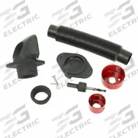 BUSHMAN Downspout Diverter: Black, 1 in Overall Ht, 5 in Overall Wd, Plastic, 9 in Overall Lg (MPN RW-DIVFLX-BLK). Key specifications — Product Type: Downspout Diverter; Includes: Instructions; Brand: BUSHMAN; Material: Plastic; Color: Black.