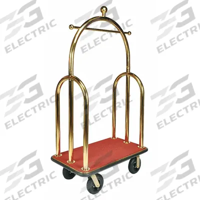 CSL Bellman Cart: 2 in Frame Dia, 45 in Overall Lg, 24 in Overall Dp, 77 in Overall Ht - Deluxe Bellman Carts
