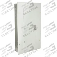 GE Load Center: 100 A Amps, 120/208V AC, 18 Spaces, 22kA, Combo Flush/Surface (MPN TM18410C). Key specifications — attr196384: Main Circuit Breaker; attr196380: 120/208V AC; attr196382: 22kA; attr196383: Combination Flush/Surface.