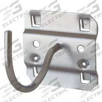 APPROVED VENDOR Curved Pegboard Hook: 4 in x 2 1/4 in, Screw-In, Surface, Silver (MPN 6YE20). Key specifications — Mounting Type: Surface; Finish: Zinc-Plated; Color: Silver; Accessory Type: Horizontal Curve Hook; Locking System: Screw-In; Brand: APPROVED VENDOR.