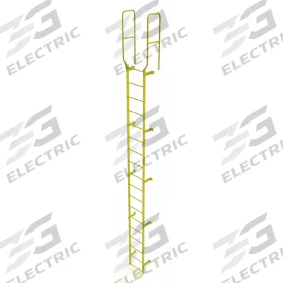 TRI-ARC Ladder,Walk-Thru Fixed,Steel,18-Rung: 21 ft Overall Ht, 28 in Overall Wd - Fixed Ladders