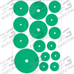 ACCUFORMNMC Gauge Marking Labels: Green, Polyester, 15 PK (MPN GML106GN). Key specifications — Label Color: Green; Label Material: Polyester.