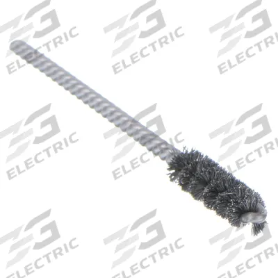 WEILER Round Tube Brush: Single Stem, Carbon Steel, 1/4 in Dia, 0.004 in Fill Dia - Blind Hole-Cleaning Brushes for Carbon Steel