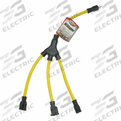 SOUTHWIRE Cord Adapter: 2 ft Lg, 12 AWG, 5-15P Plug, 5-15R Receptacle, Yellow, 125V AC (MPN 90198802). Key specifications — Temperature Rating: -40° to 140°F; NEMA Plug Configuration: 5-15P; NEMA Receptacle Configuration: 5-15R; Brand: SOUTHWIRE.