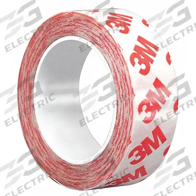 3M Film Tape: 3/4 in Roll Wd, 5 yd Overall Roll Lg, 8.3 mil Thick, Acrylic - Permanent Double-Sided Film Tape