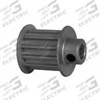 DAYTON Timing Pulley: Curvilinear, Fixed, For 15 mm Belt Wd, 12 Teeth, 5 mm Pitch, Aluminum (MPN 12-5M15-6FA3). Key specifications — Brand: DAYTON; Finish: Clear Anodized; For Belt Series: Powerhouse®.