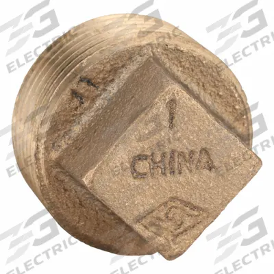 APPROVED VENDOR Plug: Square Drive Solid Plug, 1 in, NPT Threaded, Class 125 - Low-Pressure Threaded Pipe Fittings