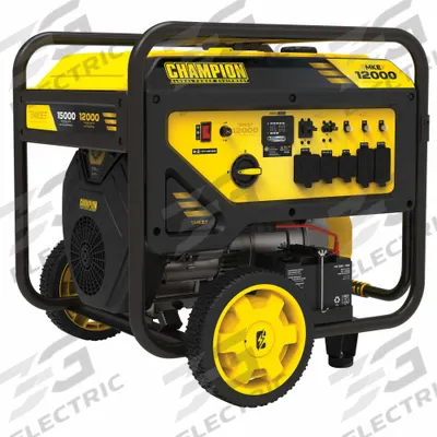 CHAMPION POWER EQUIPMENT Portable Generator: Conventional, Gasoline, 12,000 W Running - Conventional Generators