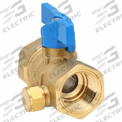 JOMAR VALVE Manual Two-Way Ball Valve: 3/4 in, Brass, Straight, FIP x FIP - Brass Ball Valves with Gauge Port
