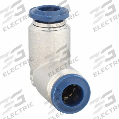 AIGNEP USA Push-Fit Elbow Fitting: 1/4 in OD x 1/4 in OD Size, Brass, Silver - Nickel-Plated Brass Tube Fittings