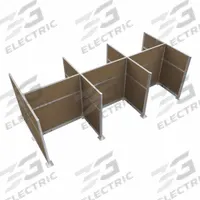VERSARE Cubicle Kit: 72 in Overall Ht, 48 in_72 in Overall Wd, 9 Panels, Latte, Fabric (MPN HPEK-6P4-S-BRN). Key specifications — Panel Color: Latte; Brand: VERSARE; Panel Material: Fabric.