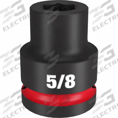 MILWAUKEE Standard Impact Socket: 3/4 in Drive Size, SAE, 5/8 in Socket Size, 6-Point - 3/4" Drive Impact Sockets