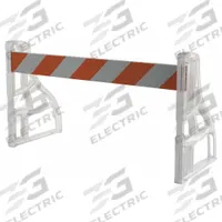 APPROVED VENDOR Traffic Barricade Kit: 40 in Overall Ht, 96 in x 40 in, Engineer, Barricade Kit, PVC (MPN 97-01-004-013). Key specifications — Color: White; Includes: (2) A-Frames; Manufacturer Part Number: 97-01-004-013; Brand: APPROVED VENDOR; Accepts Light: Yes; Features: Universal Slots Accept a Wide Variety of Boards; Frame Material: Plastic; Legend: Blank.