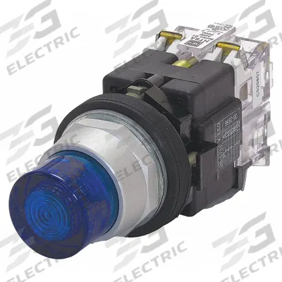 EATON Illuminated Push Button: Illuminated, Extended Profile, Metallic, 30 mm - Illuminated Extended-Length Push Buttons