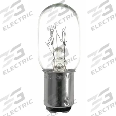 APPROVED VENDOR Incandescent Bulb: Incandescent, Double Contact Bayonet (BA15d), (T) Tubular - BA15d Double-Contact Bayonet Base Lamps