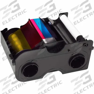 ID Card Printer Ribbon: Full Color, 200 Prints per Roll, 6 in Overall Ht - Ribbons for ID Card Printers