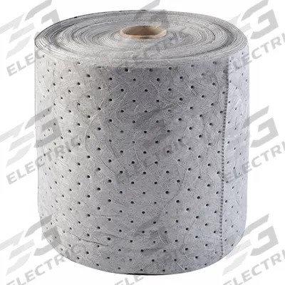 CONDOR Sorbent Roll: Gray, Polypropylene, 150 ft Roll Lg, 15 in Roll Wd - Sorbent Rolls
