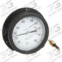 APPROVED VENDOR Analog Panel Mount Thermometer: 30°F to 180°F, ±1°F Scale Division, 6 in Dial Dia (MPN 13G216). Key specifications — Brand: APPROVED VENDOR; Accuracy: ±1 °F Scale Division.