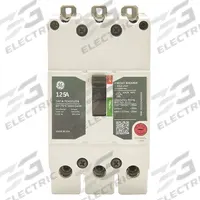 GE Molded Case Circuit Breaker: 40 A Amps, 25kA at 277/480V AC, Fixed, Lug, ABC, Std (MPN TEYD3040B). Key specifications — Series: TEY; Max. AIR Rating: 25kA at 277/480V AC; Instantaneous Trip: Fixed; Terminal Connection: Lug; Phase Connection: ABC.