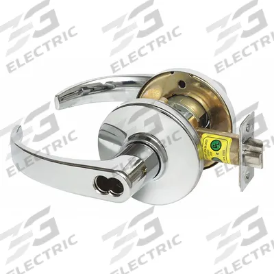 STANLEY SECURITY SOLUTIONS Door Lockset: Office Lever Locksets, Chrome, ADA Compliant