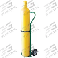 SAFTCART Cylinder Hand Truck: 250 lb, Single, 1 Cylinder, 14 in W x 6 in D Nose Plate (MPN 250-0). Key specifications — Brand: SAFTCART; Color: Green; Securing Mechanism: Strap.