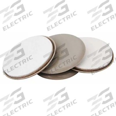 APPROVED VENDOR Furniture Glides: Plastic, Round, Tan, 1 11/16 in Overall Dia - Adhesive Glides