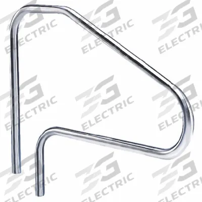 SPECTRUM Hand Rail: 42 in Setback, Dia 1.5 in, 0.083 in Thick, Fixed Legs, 38 in Ht - Pool Stair Rails