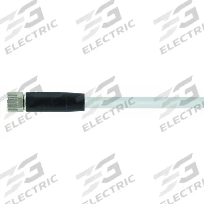 MURRELEKTRONIK Cordset: M8 Female Straight X Bare Wire, 4 Pins, Gray, PVC, 5 m Cable Lg - Single-Ended Cordsets with PVC Jacket for Flexing Applications
