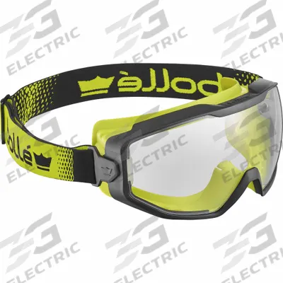 BOLLE SAFETY Safety Goggle: Clear/Gray Lens Color, Platinum Anti-Fog/Scratch-Resistant - Comfort Fit Safety Goggles