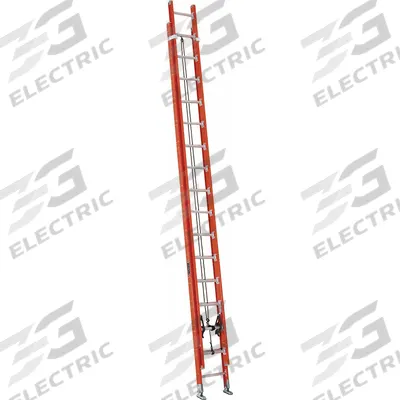 LOUISVILLE LADDER Extension Ladder: 32 ft Ladder Size, Fiberglass, 300 lb Load Capacity - Non-Conductive Fiberglass Extension Ladders