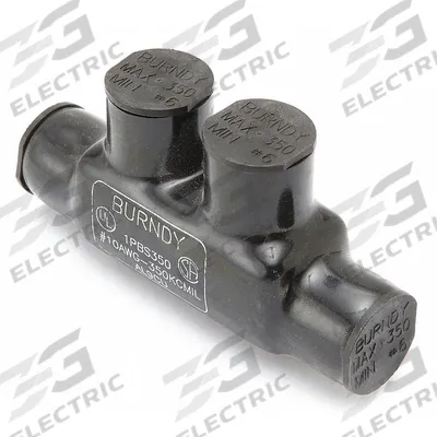 BURNDY Multitap Connector: 2 Port, In-Line Entry, 10 AWG – 350 kcmil Wire Size - Dry-Location In-Line Entry Multitap Connectors