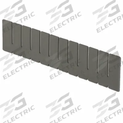 LEWISBINS Divider: 15 1/2 in x 1 7/8 in, Gray, For 9 1/4 in_9 1/8 in Bin Wd, Plastic - Standard Divider Box Dividers