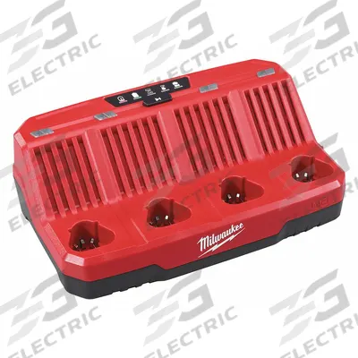 MILWAUKEE Battery Charger: Multi-Port Charging, For 12V DC, 2 Ah Charged in 1-Hour - Milwaukee Battery Chargers