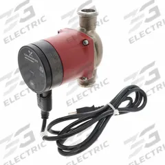 Circulating Pump: 1/8 hp HP, 115V AC, Stainless Steel, 1, 12 gpm, 18 ft Max. Head, Inline (MPN 99906545). Key specifications — Nameplate Voltage: 115V AC; Connection Type: Union; Brand: GRUNDFOS; Includes Volute: Volute Included; Efficiency: Standard Efficiency; System Type: Potable Water.