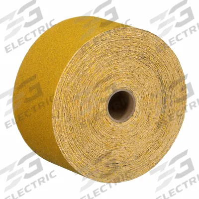 3M Sandpaper Roll: 2 3/4 in W x 30 yd L, Aluminum Oxide, 120 Grit, C Wt Paper - Adhesive-Backed General Purpose Sanding Rolls for All Surfaces