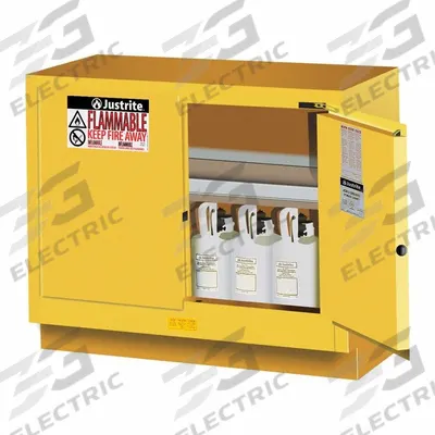 JUSTRITE Flammable Cabinet: 21 5/8 in Overall Dp, 4 ft Overall Wd, 35 3/4 in Overall Ht - Fume Hood Cabinets