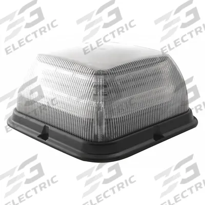 ECCO Beacon Light: Flashing Beacon, Amber/Green, 6 1/2 in Overall Wd, 3 5/16 in Overall Ht - Vehicle Flashing Beacons