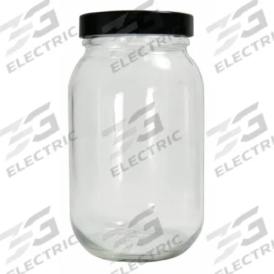APPROVED VENDOR Sampling Bottle: 3.84 L, 89-400, Colorless, 4 Bottles - Clear Wide Mouth Round Glass Lab Bottles