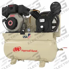 INGERSOLL RAND Stationary Air Compressor: 2 Stage, 10 hp Engine, Yanmar, 22.9 cfm, 30 gal Air Tank (MPN 2475F10DY). Key specifications — attr50933: Yanmar; attr86530: Electric; attr50934: INGERSOLL RAND.