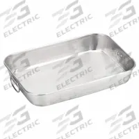 VOLLRATH Bake and Roast Pan with Drop Handles: Bake and Roast Pan with Drop Handles Pan, Aluminum (MPN 68080). Key specifications — Bead Closure: Closed Bead; Coating: Uncoated; Pan Style: Bake and Roast Pan with Drop Handles; Perforation: Solid; Brand: VOLLRATH; Color: Silver; Material: Aluminum; NSF Certified: No.