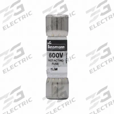 BUSSMANN Fuse: KLM Series, Midget, Fast-Acting, 3 A, 600 V AC, 600 V DC - Fast-Acting Cylindrical Fuses